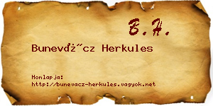 Bunevácz Herkules névjegykártya